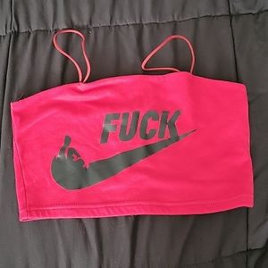 Red, small crop top